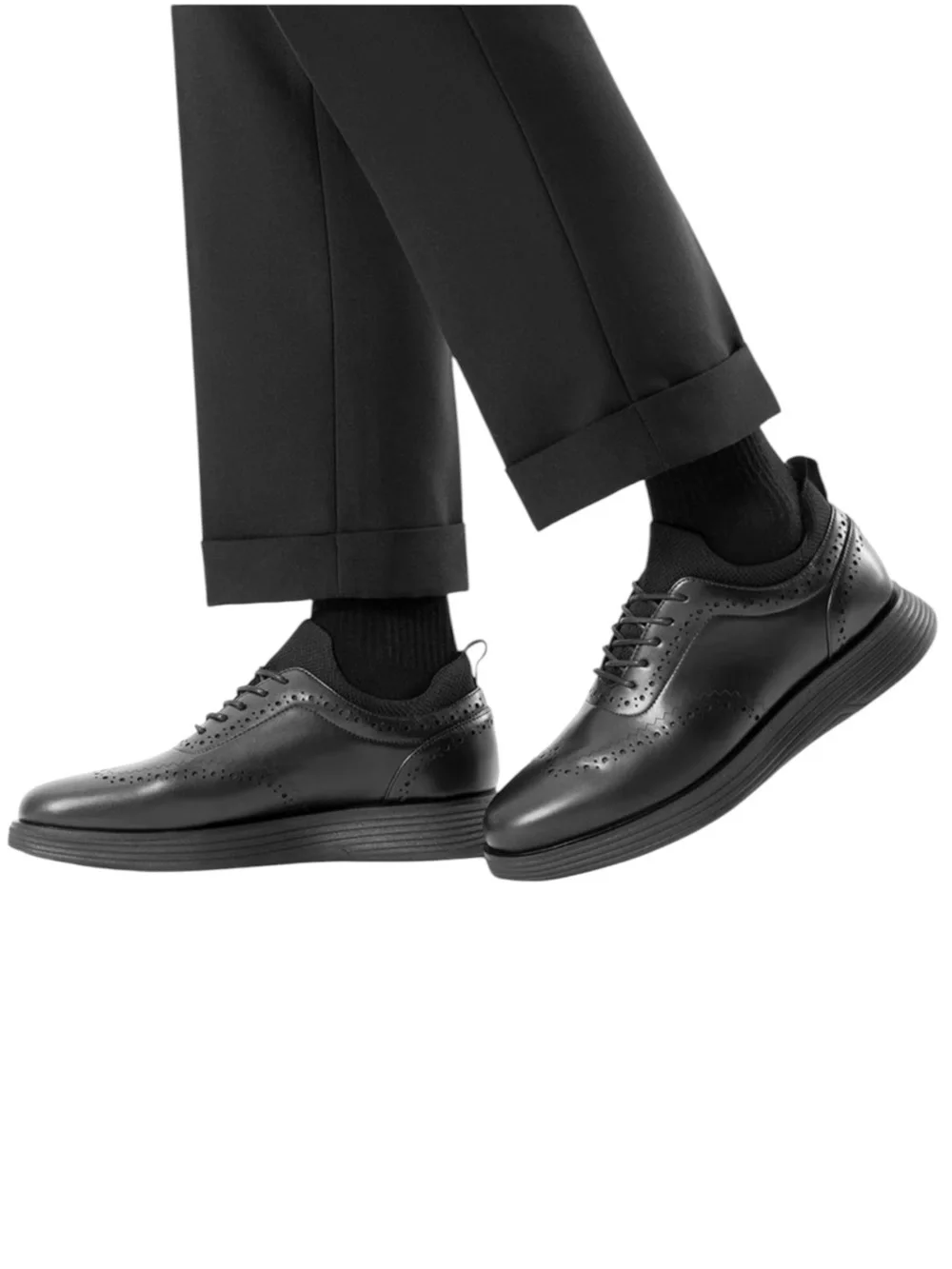Bruno Marc Maxflex Wingtip Brogue Oxford Casual Shoes Mens 8.5 Business Casual
